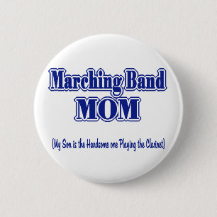 Badge Rond 5 Cm Marching Band Maman/ Clarinet