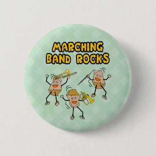 Badge Rond 5 Cm Marching Band Rocks