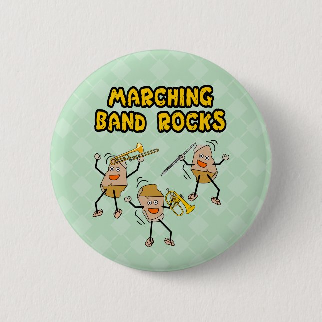 Badge Rond 5 Cm Marching Band Rocks (Devant)