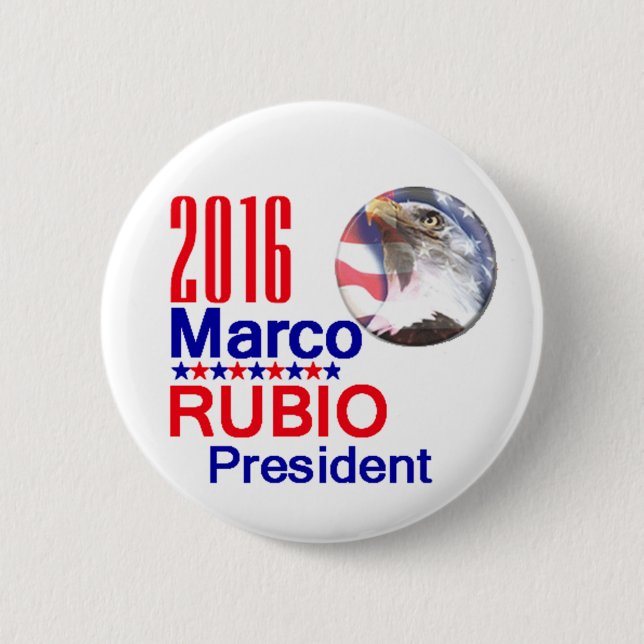 Badge Rond 5 Cm Marco RUBIO 2016 (Devant)