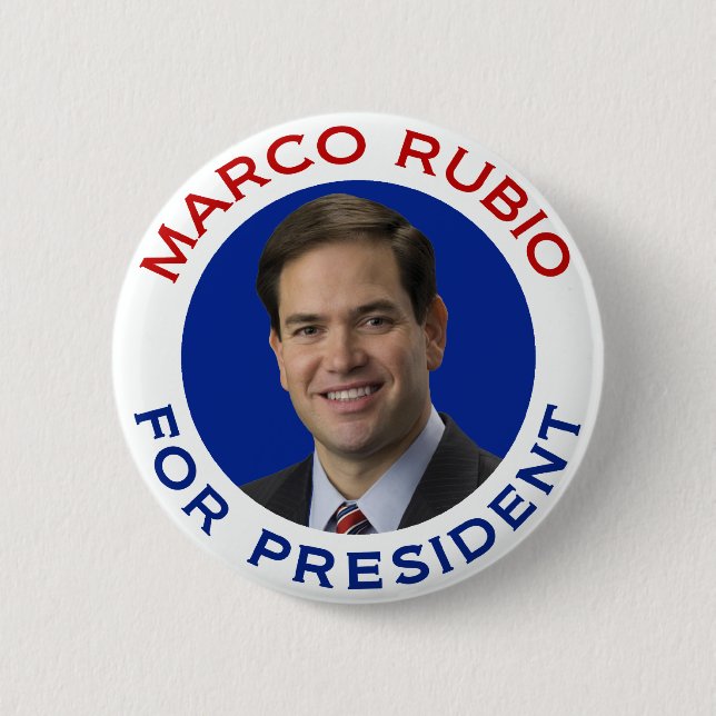 Badge Rond 5 Cm Marco Rubio pour le président (Devant)