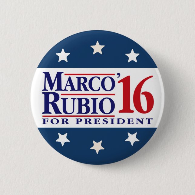 Badge Rond 5 Cm Marco Rubio pour le président (Devant)