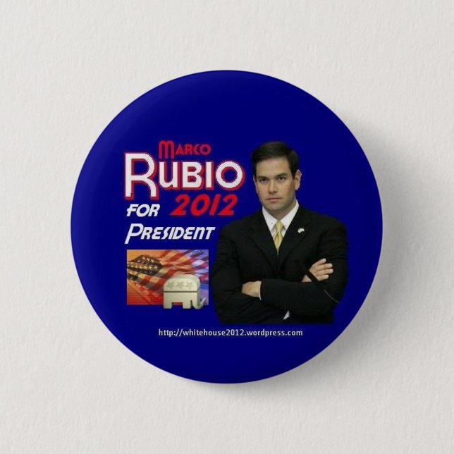 Badge Rond 5 Cm Marco Rubio pour le président (Devant)