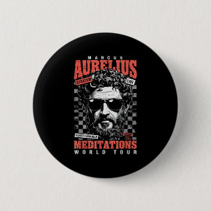Badge Rond 5 Cm Marcus Aurelius Stoïque Philosophe Citation Motiva