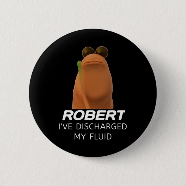 Badge Rond 5 Cm Marcus The Worm Robert J'ai déchargé mon fluide Ga (Devant)