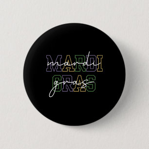 Badge Rond 5 Cm Mardi Gras Carnaval Nouvelle-Orléans Pour Les Femm