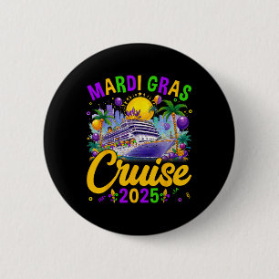 Badge Rond 5 Cm Mardi Gras Carnival Cruise 2025 Family Cruising Ma