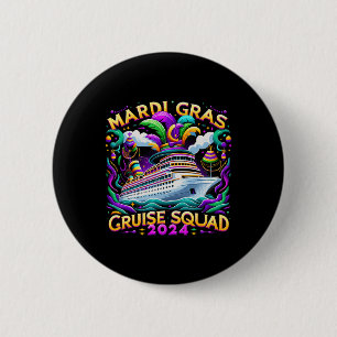 Badge Rond 5 Cm Mardi Gras Cruise Squad 2025 Drôle de jumelage de