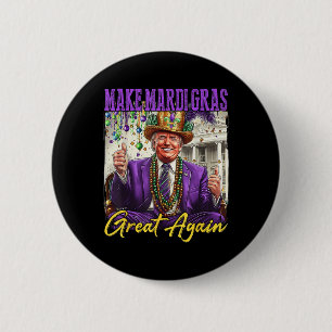 Badge Rond 5 Cm Mardi Gras Donald Trump Mardi Gras Américain