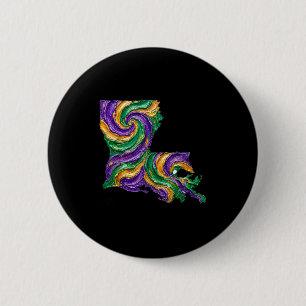 Badge Rond 5 Cm Mardi gras louisiane état Mardi gras louisiane st