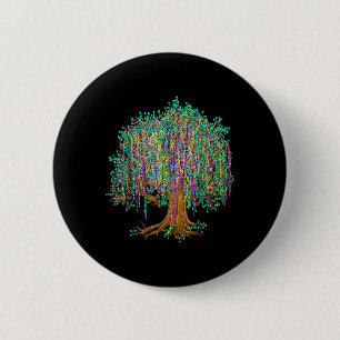 Badge Rond 5 Cm Mardi Gras Tree Beads Nouvelle-Orléans 2025 Aquare