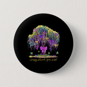 Badge Rond 5 Cm Mardi Gras Tree Beads Nouvelle-Orléans 2025 Aquare