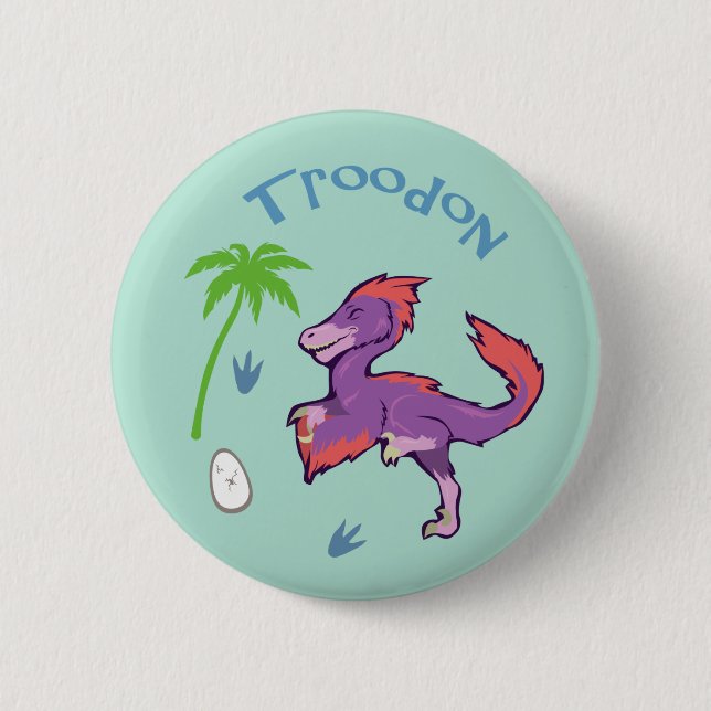 Badge Rond 5 Cm Mare Troodon (Devant)