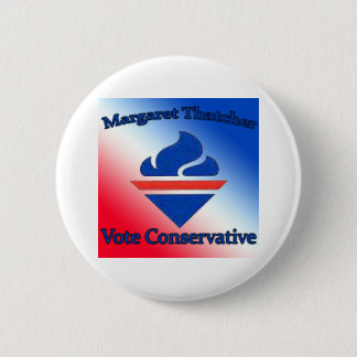 Badge Rond 5 Cm Margaret Thatcher, Parti conservateur