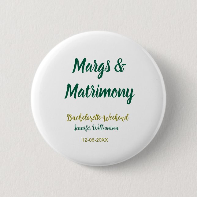 Badge Rond 5 Cm Margs et mariage ajoutez nom date enterrement vie  (Devant)