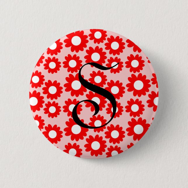 Badge Rond 5 Cm Marguerites (Devant)