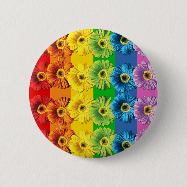 Badge Rond 5 Cm Margueurs arc-en-ciel (Devant)