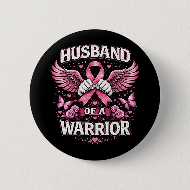 Badge Rond 5 Cm Mari d'une guerrière (Devant)