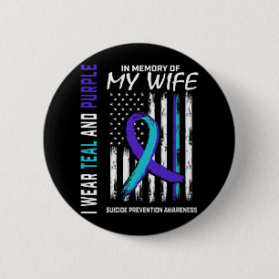 Badge Rond 5 Cm Mari En Mémoire De La Femme Suicide Sensibilisatio