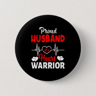 Badge Rond 5 Cm Mari fier d'un guerrier du cœur, Sensibilisation a