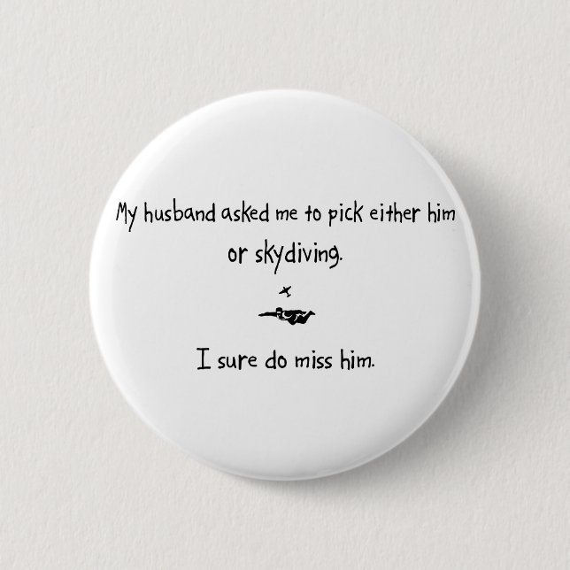Badge Rond 5 Cm Mari ou parachutisme de sélection (Devant)