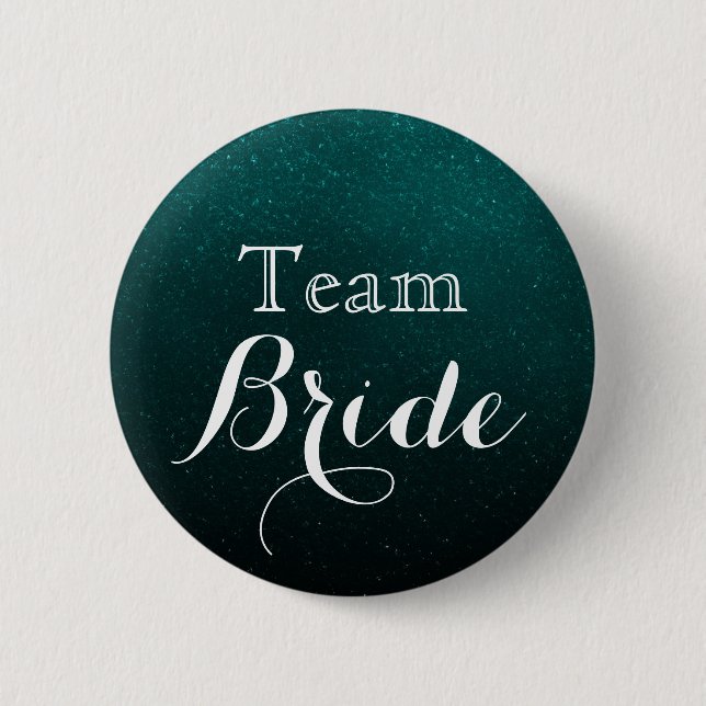 Badge Rond 5 Cm mariage blanc et Parties scintillant vert (Devant)