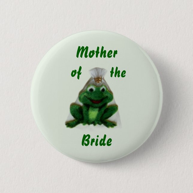 Badge Rond 5 Cm Mariage de Froggy - bouton de la famille de la (Devant)
