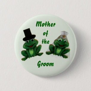 Badge Rond 5 Cm Mariage de Froggy - bouton de la famille du marié