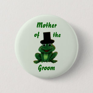 Badge Rond 5 Cm Mariage de Froggy - bouton de la famille du marié