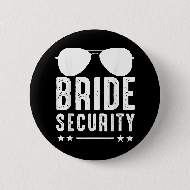 Badge Rond 5 Cm Mariage de la sécurité de la mariée Bachelorette (Devant)