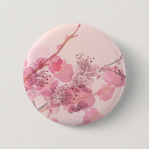 Badge Rond 5 Cm Mariage d'orchidée rose
