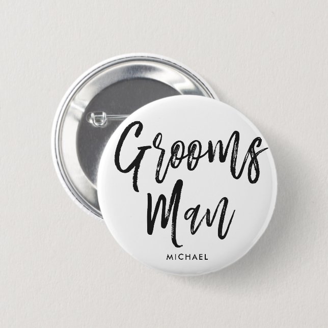 Badge Rond 5 Cm Mariage fait sur commande de style noir de (Devant & derrière)