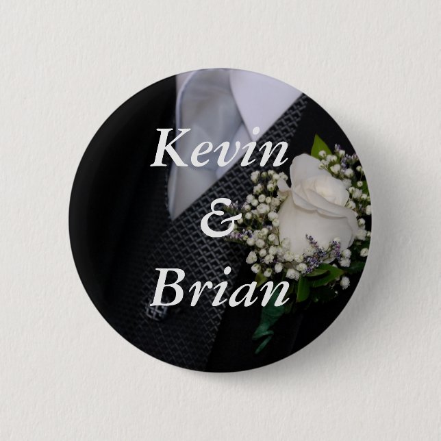 Badge Rond 5 Cm Mariage gai (Devant)