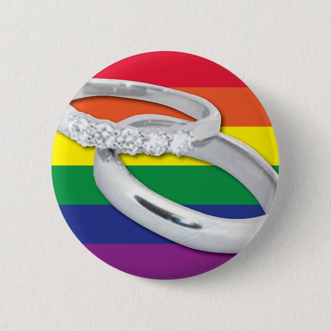 Badge Rond 5 Cm Mariage gay lesbien (Devant)