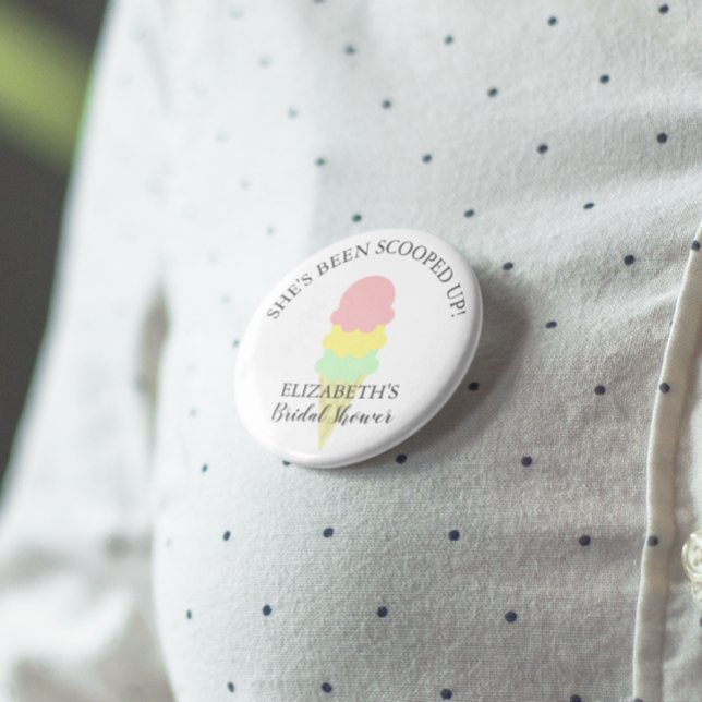 Badge Rond 5 Cm Mariage Glace Crème Glacée (Créateur téléchargé)