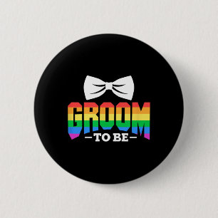 Badge Rond 5 Cm Mariage homosexuel LGBT Fête de célibataire arc-en