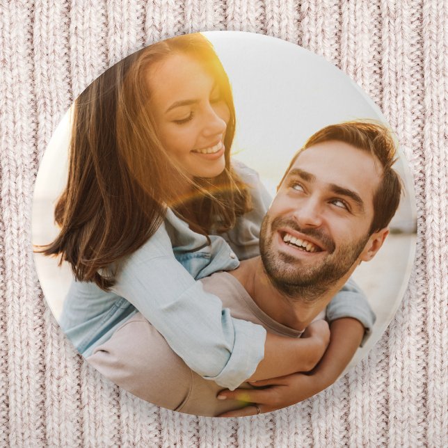 Badge Rond 5 Cm Mariage Photo Couple Nouveau marié (Créateur téléchargé)