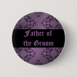 Badge Rond 5 Cm Mariage pourpre Père de la chambre