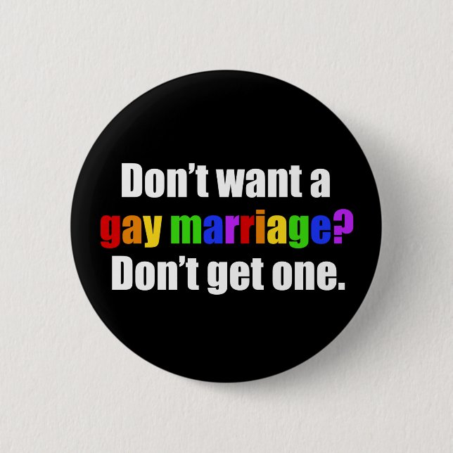 Badge Rond 5 Cm Mariage Pro-Gay (Devant)
