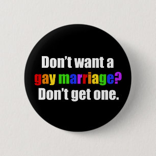Badge Rond 5 Cm Mariage Pro-Gay