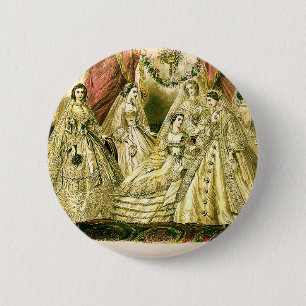 Badge Rond 5 Cm Mariage victorien