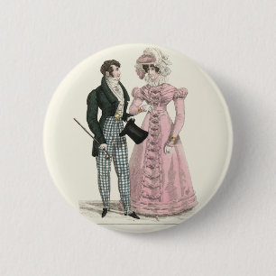 Badge Rond 5 Cm Mariage victorien homme femme tenue chic