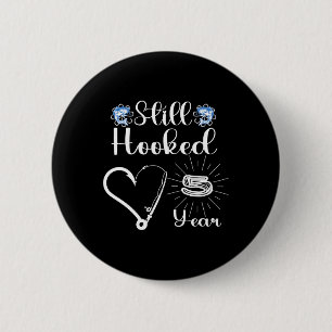 Badge Rond 5 Cm Marié 5 ans - Couple de pêche - 5ème Mariage Ann