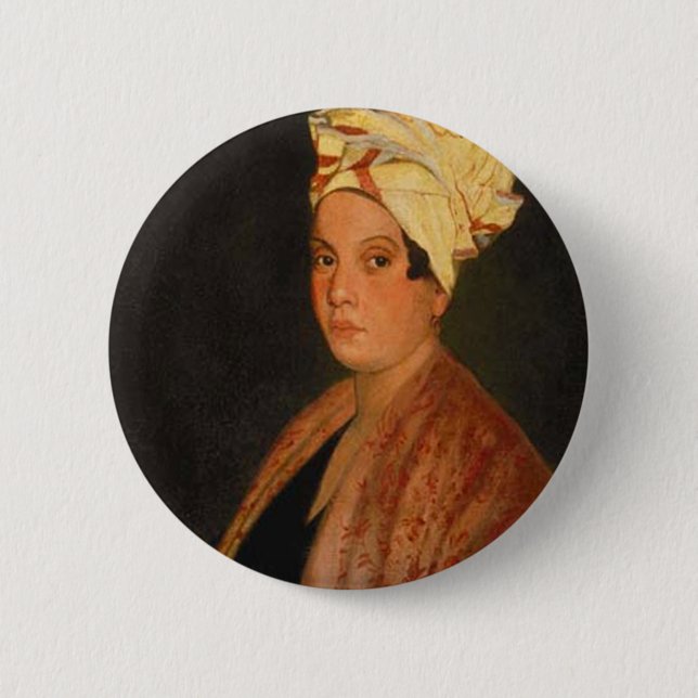 Badge Rond 5 Cm Marie Laveau : La reine de vaudou (Devant)