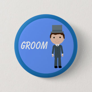 Badge Rond 5 Cm Marié mignon de bande dessinée