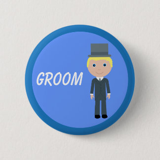 Badge Rond 5 Cm Marié mignon de bande dessinée
