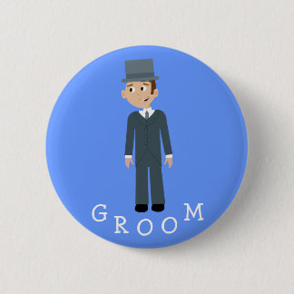 Badge Rond 5 Cm Marié mignon de bande dessinée