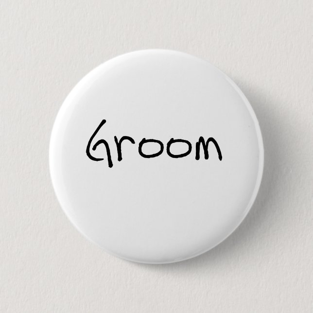 Badge Rond 5 Cm Marié noir des textes (Devant)