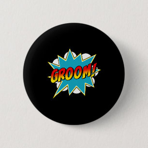 Badge Rond 5 Cm Marié Super-héros Enterrement de vie de garçon Mar