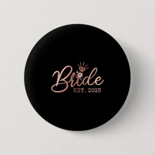 Badge Rond 5 Cm Mariée 2025 Enterrement de Vie de Jeune Fille Mari